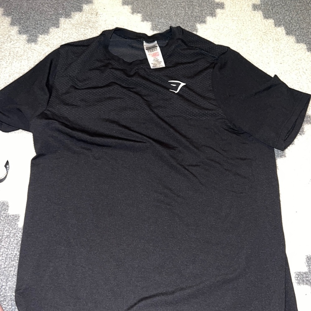 gymshark mens tee black